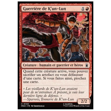 (Foil) Rouge - Guerrière de K'un-Lun (C) [MSH]