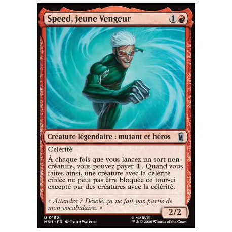 (Foil) Rouge - Speed, jeune Vengeur (U) [MSH]
