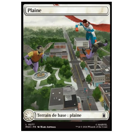 (Foil) Terrain - Plaine (V1, Full Art - City Chaos) (L) [MSH]