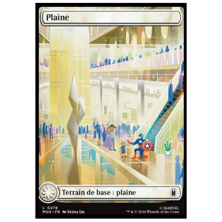 (Foil) Terrain - Plaine (V2, Full Art - City Calm) (L) [MSH]