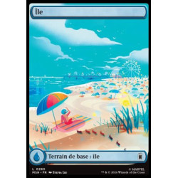 (Foil) Terrain - Île (V2, Full Art - City Calm) (L) [MSH]