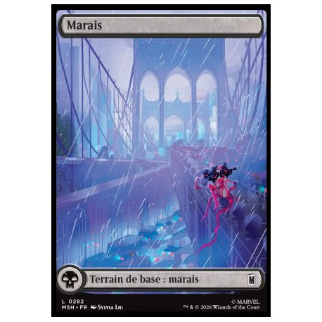 (Foil) Terrain - Marais (V2, Full Art - City Calm) (L) [MSH]
