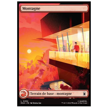 (Foil) Terrain - Montagne (V2, Full Art - City Calm) (L) [MSH]