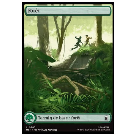 (Foil) Terrain - Forêt (V1, Full Art - City Chaos) (L) [MSH]