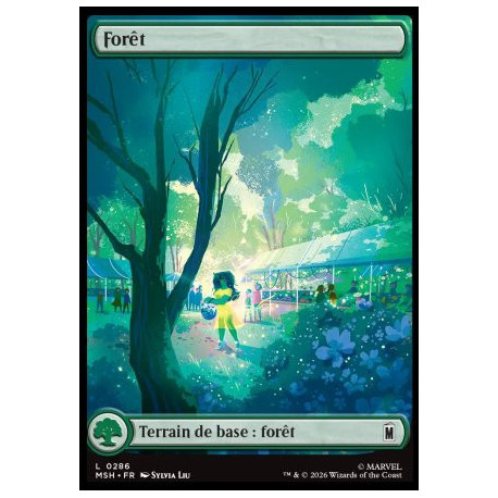 (Foil) Terrain - Forêt (V2, Full Art - City Calm) (L) [MSH]
