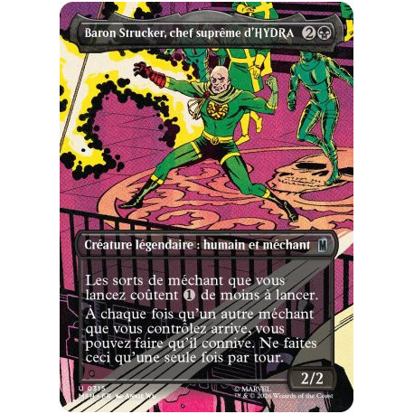 (Foil) Noire - Baron Strucker, chef suprême d'HYDRA (V2, Borderless Scene - Cap Versus HYDRA) (U) [MSH]