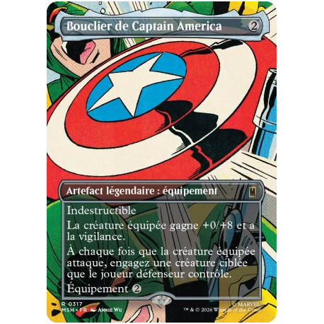 (Foil) Incolore - Bouclier de Captain America (V3, Borderless Scene - Cap Versus HYDRA) (R) [MSH]