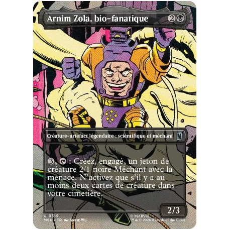 (Foil) Noire - Arnim Zola, bio-fanatique (V2, Borderless Scene - Cap Versus HYDRA) (U) [MSH]