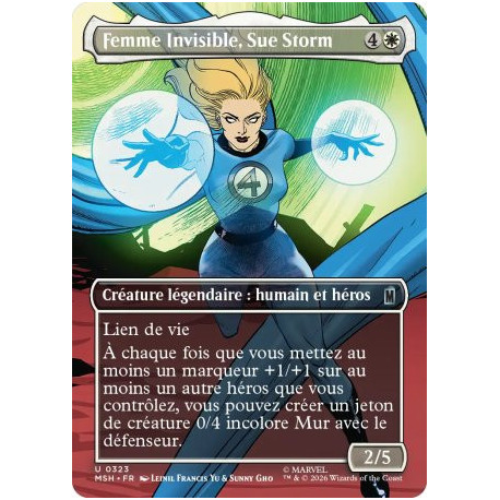 (Foil) Blanche - Femme Invisible, Sue Storm (V2, Borderless Scene - Fantastic Family) (U) [MSH]