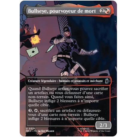 (Foil) Multicolore - Bullseye, pourvoyeur de mort (V2, Borderless Scene - Daredevil Street Fight) (U) [MSH]