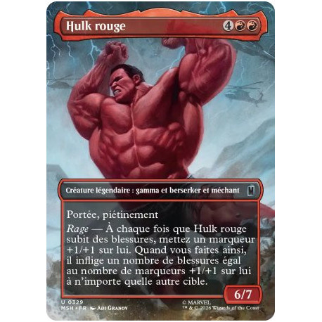 (Foil) Rouge - Hulk rouge (V2, Borderless Scene - Hulks Smash) (U) [MSH]