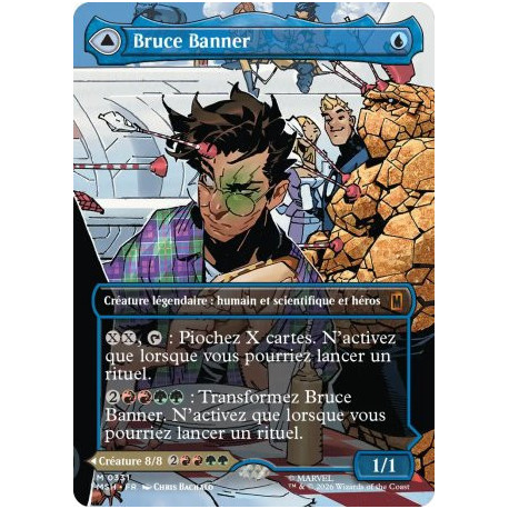 (Foil) Bleue - Bruce Banner // L'incroyable Hulk (V2, Borderless Scene - Avengers Balcony BBQ) (M) [MSH]