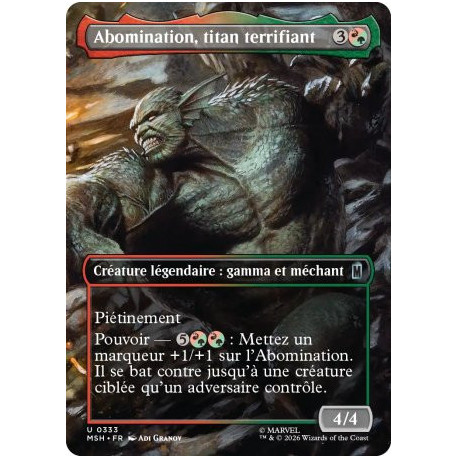 (Foil) Multicolore - Abomination, titan terrifiant (V2, Borderless Scene - Hulks Smash) (U) [MSH]