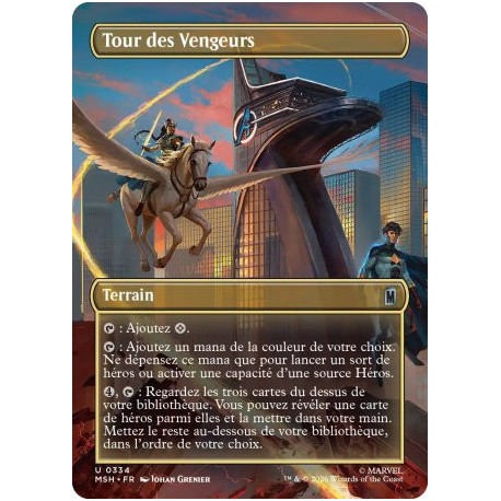 (Foil) Terrain - Tour des Vengeurs (V2, Borderless Scene - Clash for the Cosmic Cube) (U) [MSH]