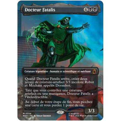 (Foil) Noire - Docteur Fatalis (V2, Borderless Scene - Clash for the Cosmic Cube) (M) [MSH]