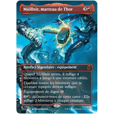 (Foil) Rouge - Mjöllnir, marteau de Thor (V3, Borderless Scene - Clash for the Cosmic Cube) (M) [MSH]