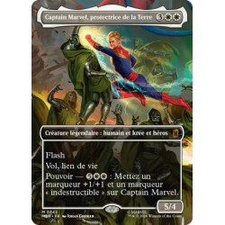 (Foil) Blanche - Captain Marvel, protectrice de la Terre (V2, Borderless Scene - Clash for the Cosmic Cube) (M) [MSH]