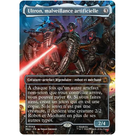 (Foil) Incolore - Ultron, malveillance artificielle (V2, Borderless Scene - Clash for the Cosmic Cube) (M) [MSH]