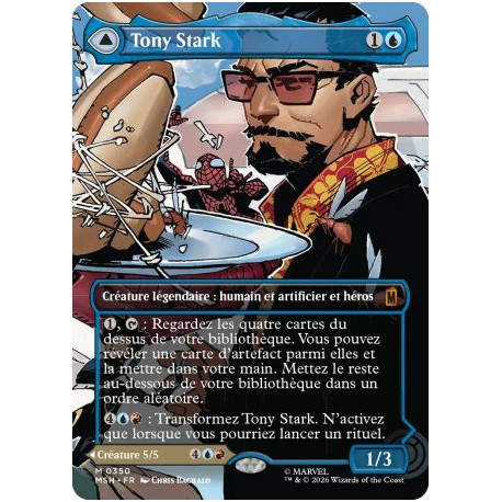 (Foil) Bleue - Tony Stark // L'invincible Iron Man (V2, Borderless Scene - Avengers Balcony BBQ) (M) [MSH]
