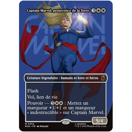 (Foil) Blanche - Captain Marvel, protectrice de la Terre (V3, Borderless Logo) (M) [MSH]
