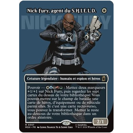 (Foil) Blanche - Nick Fury, agent du S.H.I.E.L.D. (V3, Borderless Logo) (R) [MSH]