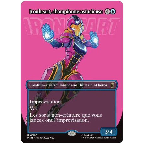 (Foil) Bleue - Ironheart, championne astucieuse (V2, Borderless Logo) (R) [MSH]