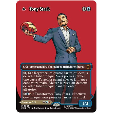 (Foil) Bleue - Tony Stark // L'invincible Iron Man (V3, Borderless Logo) (M) [MSH]