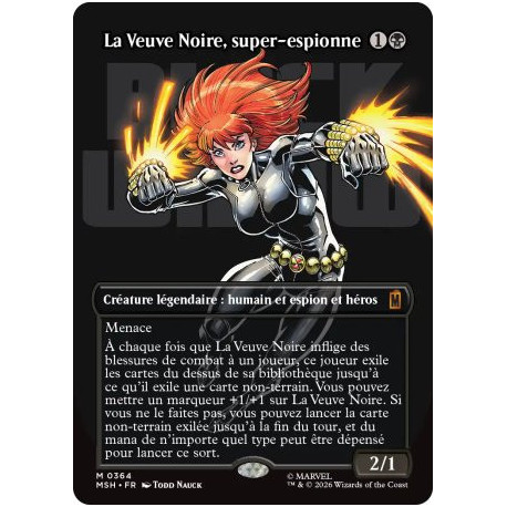 (Foil) Noire - La Veuve Noire, super-espionne (V3, Borderless Logo) (M) [MSH]