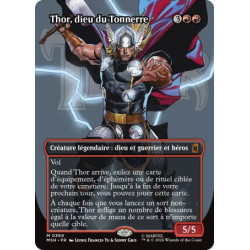 (Foil) Rouge - Thor, dieu du Tonnerre (V3, Borderless Logo) (M) [MSH]