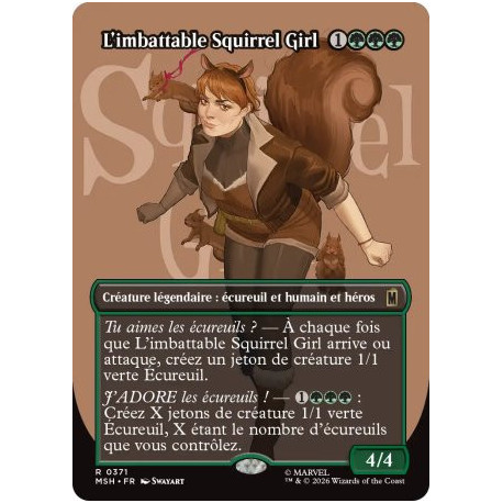 (Foil) Verte - L'imbattable Squirrel Girl (V2, Borderless Logo) (R) [MSH]