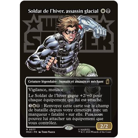 (Foil) Multicolore - Soldat de l'hiver, assassin glacial (V2, Borderless Logo) (R) [MSH]