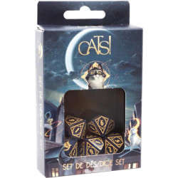 Cats! La Mascarade - Set de 5 d10 : version bleu nuit