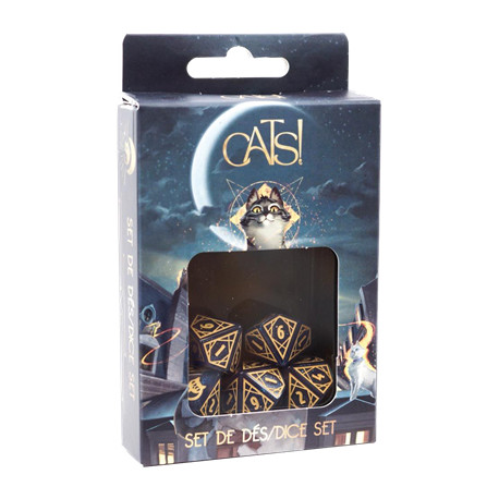 Cats! La Mascarade - Set de 5 d10 : version bleu nuit