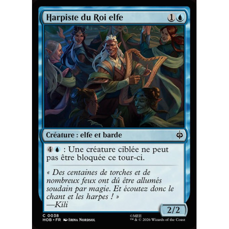 (Foil) Bleue - Harpiste du Roi elfe (C) [HOB]