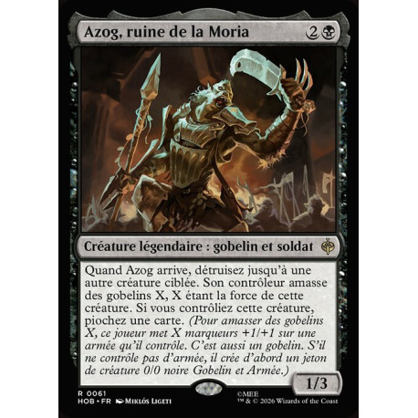 (Foil) Noire - Azog, ruine de la Moria (V1) (R) [HOB]