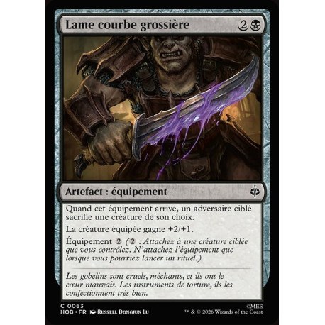 (Foil) Noire - Lame courbe grossière (C) [HOB]