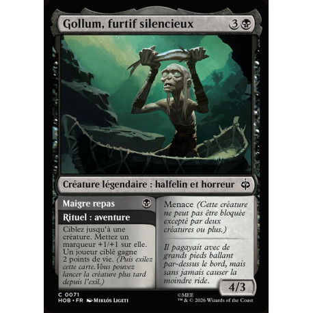 (Foil) Noire - Gollum, furtif silencieux (C) [HOB]
