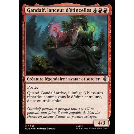 (Foil) Rouge - Gandalf, lanceur d'étincelles (V1) (U) [HOB]