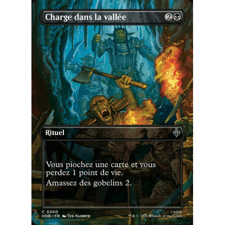 (Foil) Noire - Charge dans la vallée (V2 Borderless Scene) (C) [HOB]