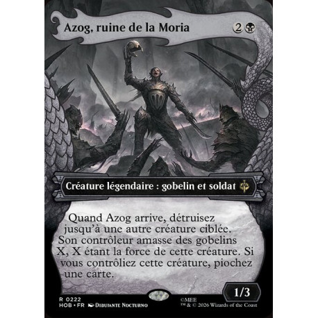 (Foil) Noire - Azog, ruine de la Moria (V2 Dragon Hoard Frame) (R) [HOB]