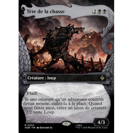 (Foil) Noire - Tête de la chasse (V2 Dragon Hoard Frame) (R) [HOB]