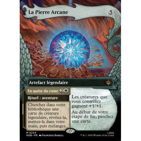 (Foil) Incolore - La Pierre Arcane (V2 Dragon Hoard Frame) (M) [HOB]