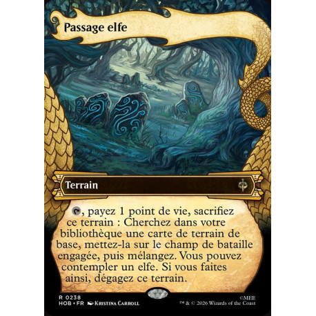 (Foil) Terrain - Passage elfe (V2 Dragon Hoard Frame) (R) [HOB]
