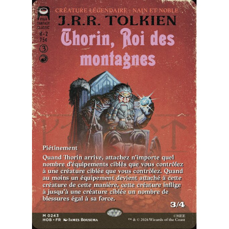 (Foil) Rouge - Thorin, Roi des montagnes (V2 Book Cover) (M) [HOB]