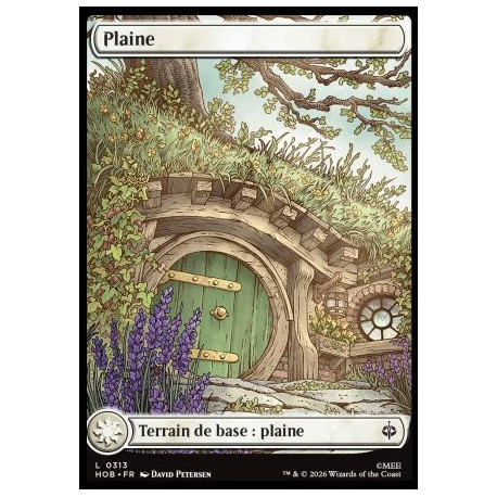 (Foil) Terrain - Plaine (V3, Seasonal Hobbit Basic Lands - Spring (L) [HOB]