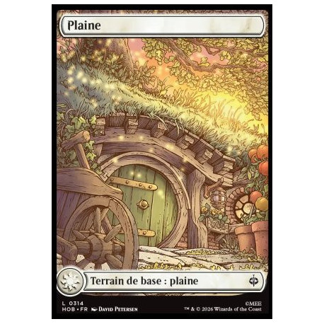 (Foil) Terrain - Plaine (V4, Seasonal Hobbit Basic Lands - Summer) (L) [HOB]