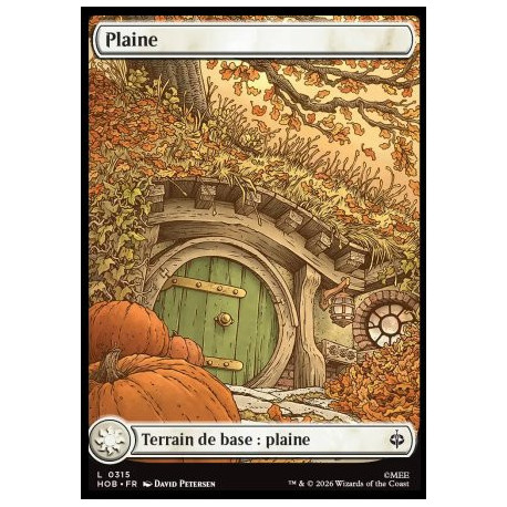 (Foil) Terrain - Plaine (V5, Seasonal Hobbit Basic Lands - Fall) (L) [HOB]