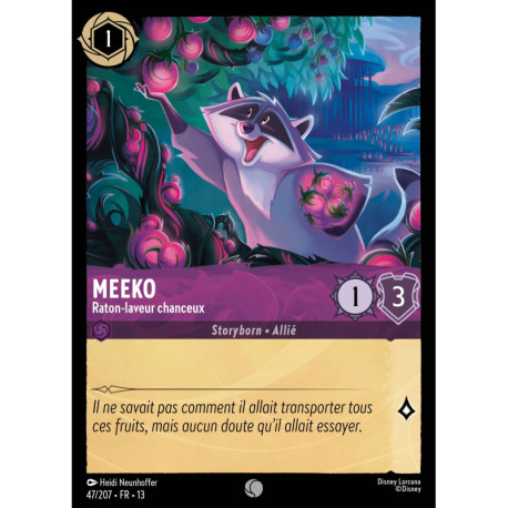 (Foil) Meeko : Raton-laveur chanceux (C) [Invasion Épineuse!]