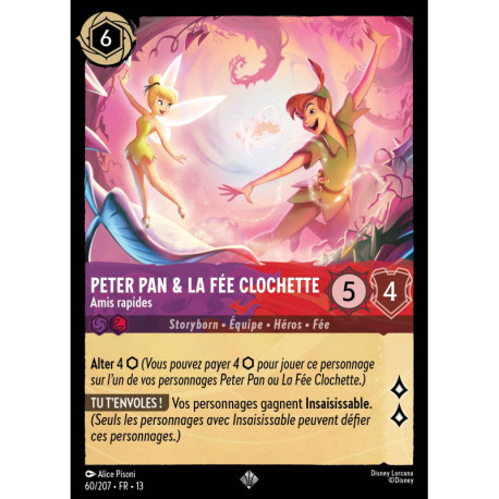 (Foil) Peter Pan & La Fée Clochette : Amis rapides (SR) [Invasion Épineuse!]
