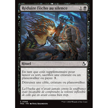 (Foil) Noire - Réduire l'écho au silence (C) [FRA]